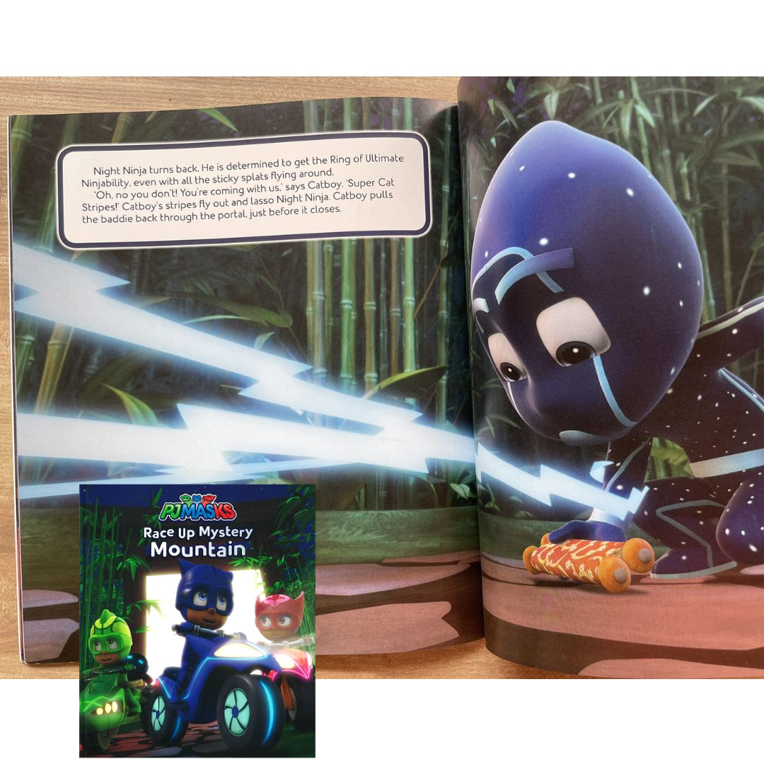 PJ Masks Picture Flat - Race Up Mystery Mountain (brand new softcover)