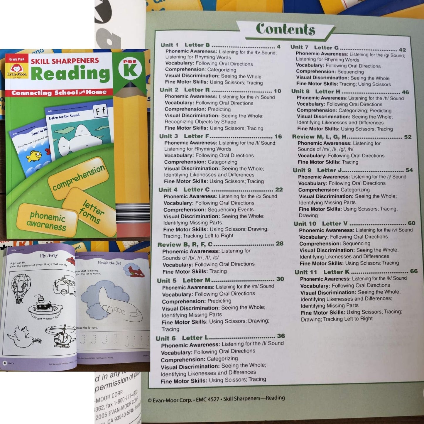 Evan Moor Skill Sharpener Workbooks (7 books) PreKINDER