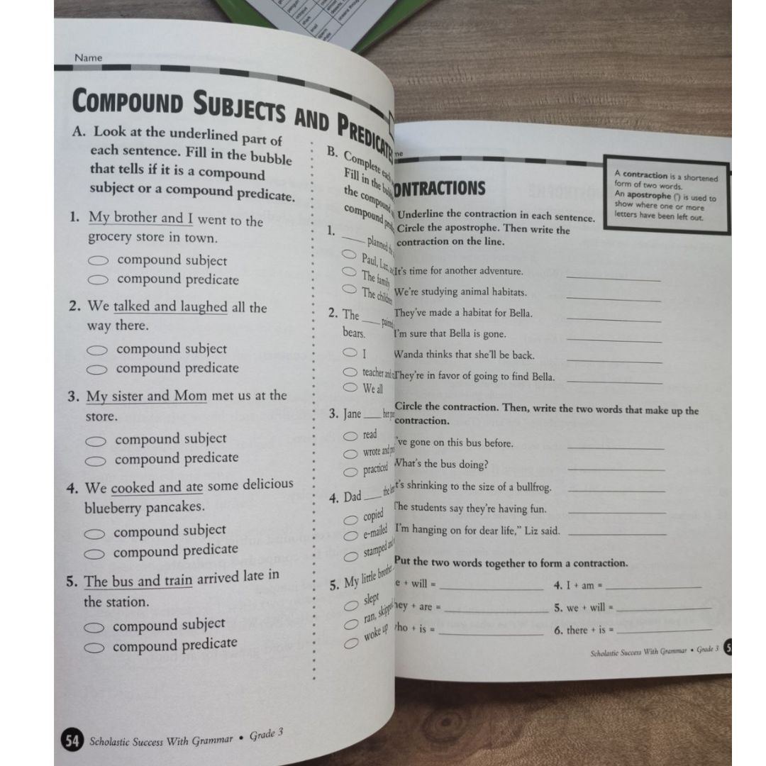 Scholastic Success: Grade THREE - GRAMMAR