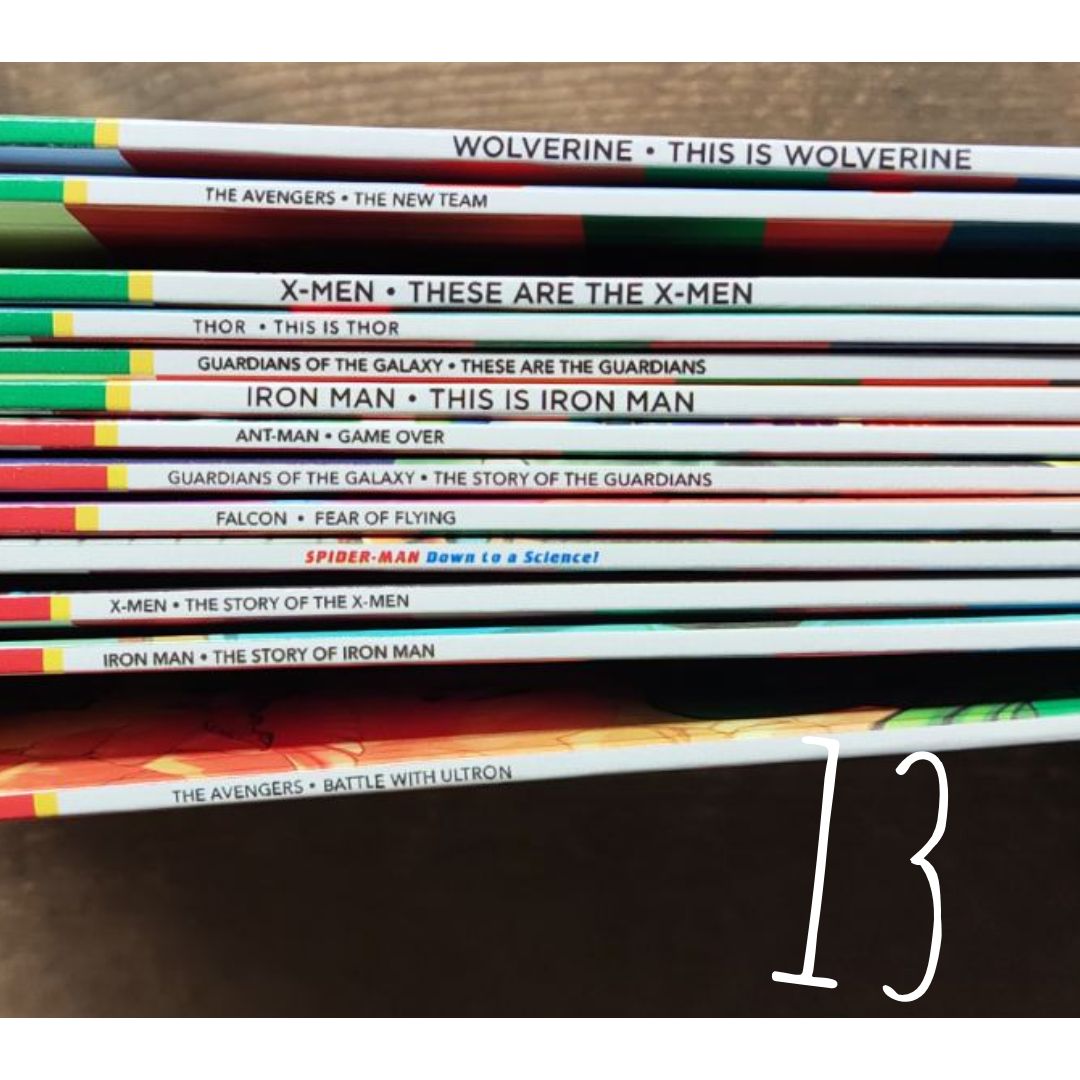 World of Reading (AVENGERS) --13 books - Level 1 and Level 2 (no box, softcover)