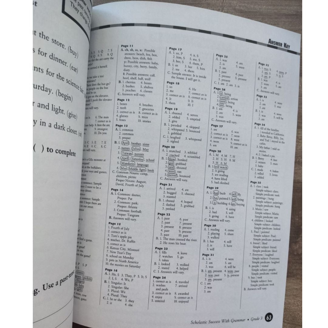 Scholastic Success: Grade THREE - GRAMMAR