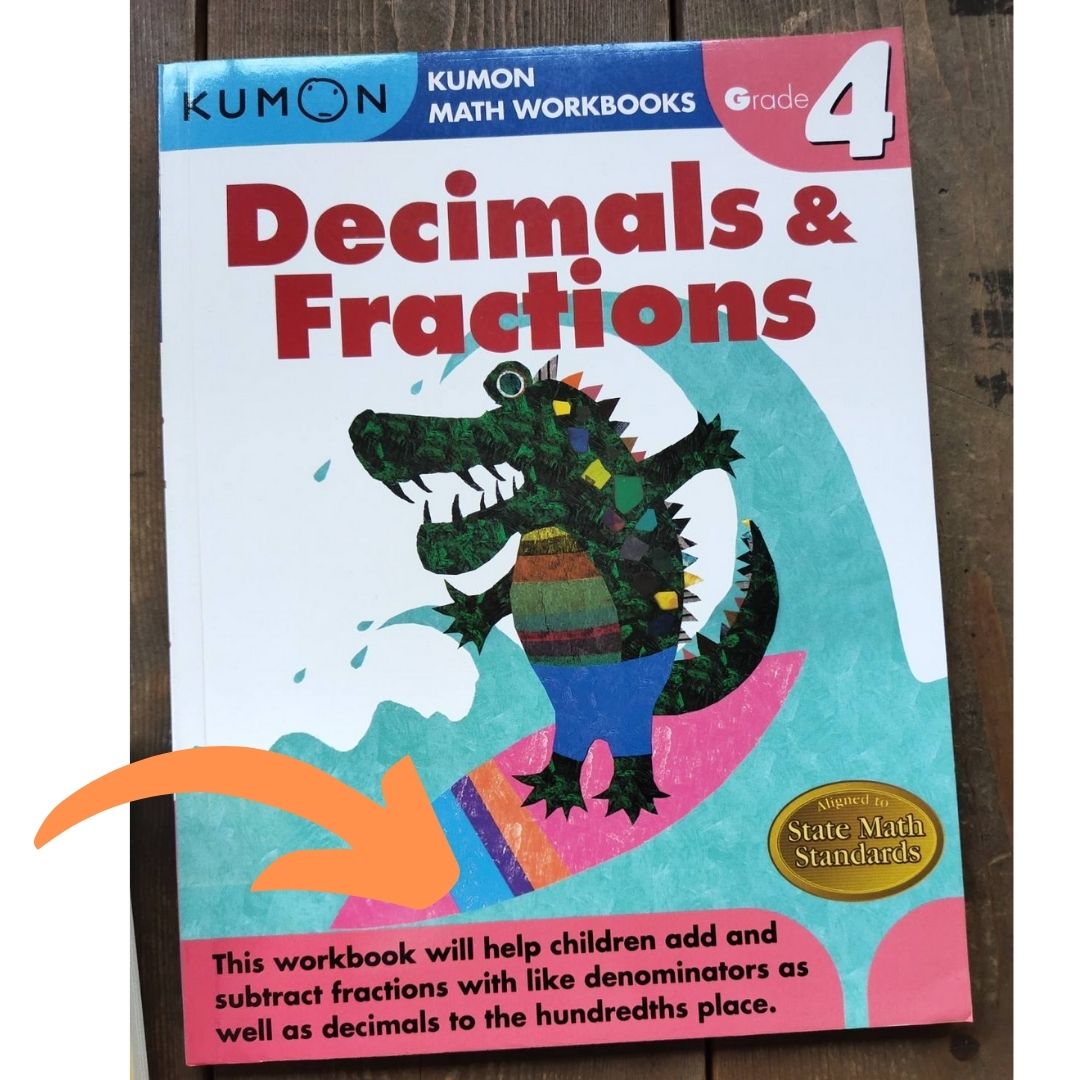 Kumon Math Workbooks for Grade 4 (3 books) Division/ Multiplication/Decimals & Fractions 3 books